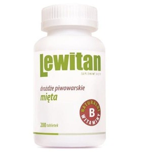 Lewitan Mięta Drożdże piwowarskie z miętą 200 tab. 