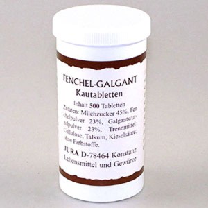 Tabletki koper włoski z galgantem FENCHEL GALGANT 500 szt. JURA