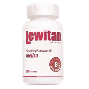 Lewitan Melisa Drożdże piwowarskie z melisą 200tab.