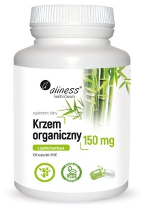Krzem organiczny z pędów bambusa 150 mg x 100 VEGE caps. Alines