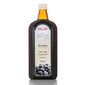 JAGODA sok 100% 500ml bez cukru POLSKA RÓŻA