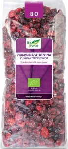 Żurawina Suszona słodzona cukrem trzcinowym BIO 1 kg Bio Planet