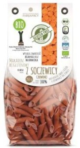 Makaron z soczewicy czerwonej, rurka bezglutenowy BIO 250g - Fabijański