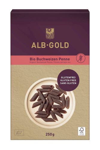 MAKARON (GRYCZANY) PENNE BEZGLUTENOWY BIO 250 G - ALB GOLD.jpg