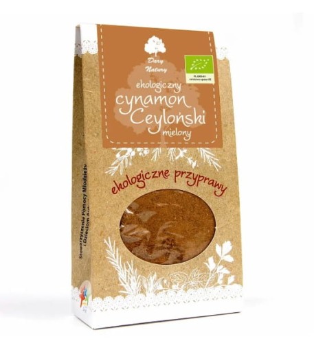 Cynamon Cejloński mielony 50g - Ekologiczne przyprawy - Dary Natury.jpg