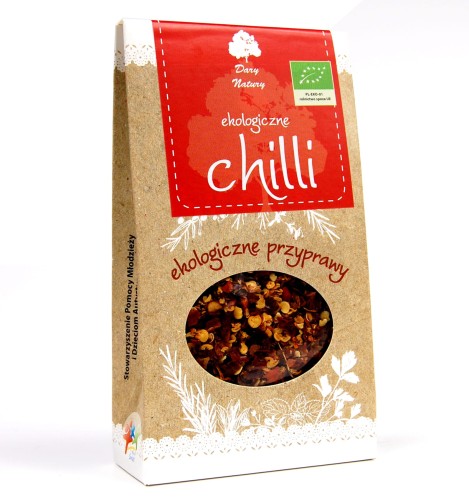Chilli płatki 30g - Ekologiczne przyprawy - Dary Natury.jpg