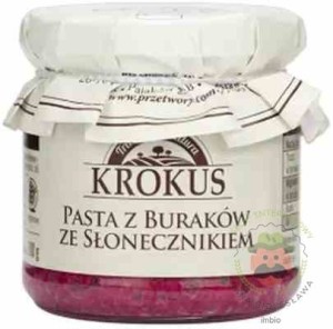 PASTA Z BURAKÓW ZE SŁONECZNIKIEM BEZGLUTENOWA 180 G - KROKUS