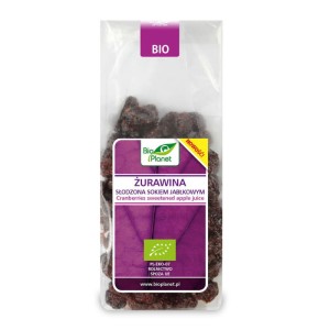 Żurawina słodzona sokiem jabłkowym BIO, 100 g, Bio Planet