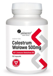 COLOSTRUM WOŁOWE 500MG 100 KAPS ALINESS