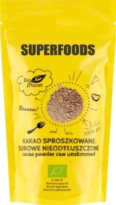 Kakao surowe nieodtłuszczone proszek 150g BIO PLANET SUPERFOODS BIO