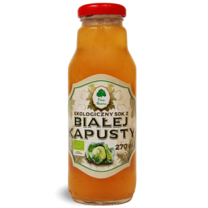 SOK Z BIAŁEJ KAPUSTY BIO 270 ml - DARY NATURY