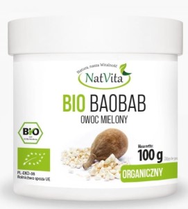 Baobab BIO owoce mielone  100g NatVita