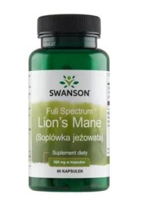 FS LION'S MANE (soplówka jeżowata) 500 mg 60 kaps. SWANSON