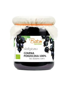 Czarna porzeczka 100 % bez dodatku cukru bio 260 g BATOM 