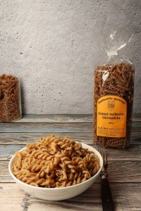 Makaron orkiszowy pełnoziarnisty jajeczny świderek 250 g Geisingen