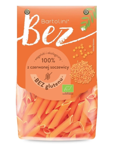 Makaron proteinowy penne z soczewicy czerwonej bezglutenowy 250 g - Bartolini (BIO)
