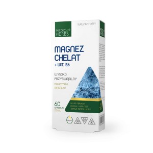 Magnez Chelat + Wit. B6 60 kaps. MEDICA HERBS