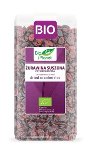 Żurawina suszona cięta niesłodzona bio 400 g BIO PLANET