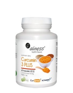 ALINESS Kurkumina Curcumin C3 Complex PLUS 500 mg 60 kaps.