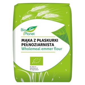 Mąka z płaskurki pełnoziarnista bio  1 kg BIO PLANET