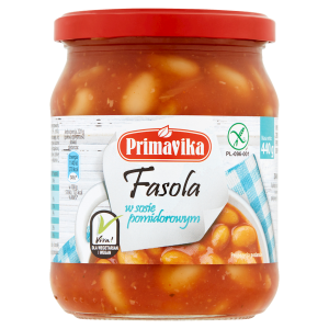 Fasola w sosie pomidorowym bezglutenowa 440 g PRIMAVIKA