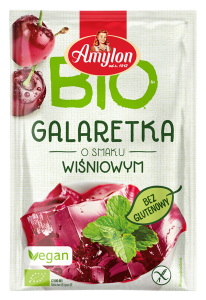 Galaretka z agarem o smaku wiśniowym bezglutenowa bio 40 g AMYLON