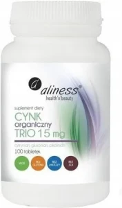 Cynk Organiczny TRIO 15mg 100 tabl. ALINESS