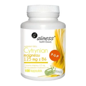 Cytrynian magnezu 125mg z B6 100 kaps. Aliness