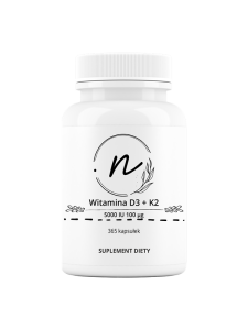 NaturePRO Witamina D3 + K2 5000 IU 100 mcg 365 kapsułek