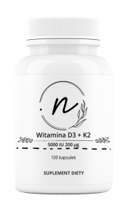 NATUREPRO WITAMINA D3 5000 IU K2 200MCG 100 KAPSUŁEK