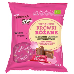 Krówki o smaku różanym bezmleczne bezglutenowe bio 150 g ME GUSTO SUPER KRÓWKA