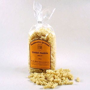 Makaron orkiszowy świderki bez jaj 250g Geisingen